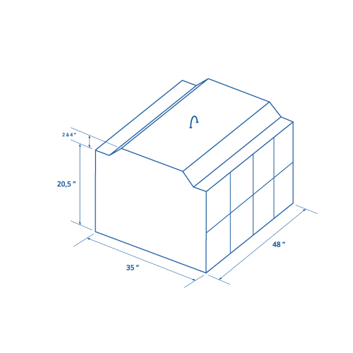 Bloc de béton empilable fond plat